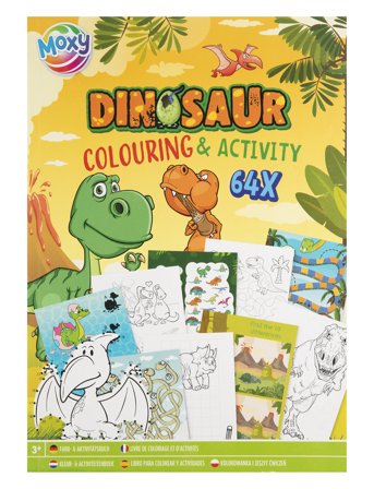 Colouring & Activity Book A4 Dino, 64 Pages Patterned Sense