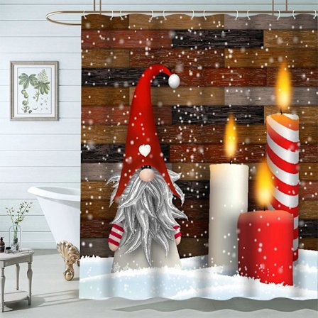 Joululahjasuihkuverho Käytännöllinen kylpyhuoneen joulukoriste Suihkuverho 180*180