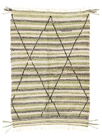 Berber Moroccan - Mid Atlas Handgeknoopt 155X227 Vloerkleed Geel/Beige Marokko