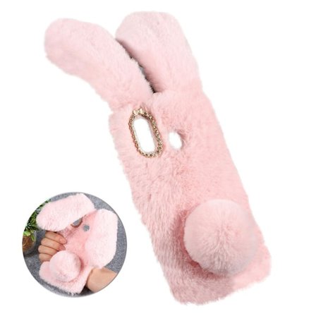 Fluffy Rabbit Samsung Galaxy A30 skal - Rosa