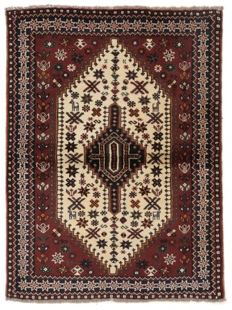 Oriental Shiraz Rug 115X150 Black/Brown Wool, Persia