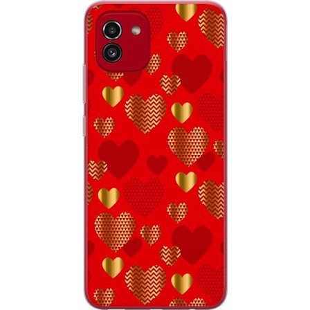 Yhteensopiva Puhelinkuori Samsung Samsung Galaxy A03 GoldenHearts