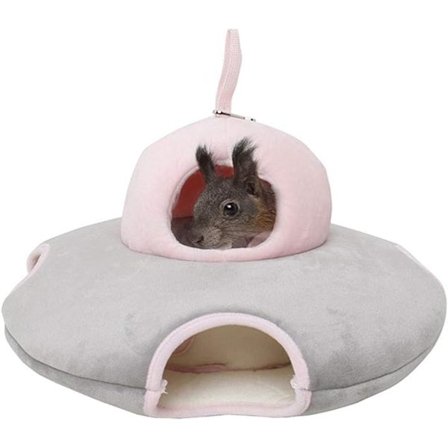 Varm liten husdjurssäng, flygande tefat söt hamsterbo råtthus Ha