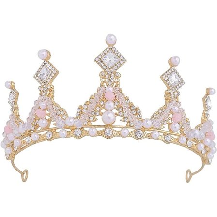 Kristalltiara Krona Rhinestone För Barn Krona Diadem Prinsessa Gi