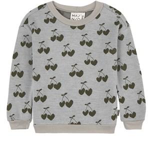 Kids - MAINIO Cherry Love Branded Jumper Mist 86/92 cm - Jumpers and knitwear - 86/92 cm - Grey - Junge