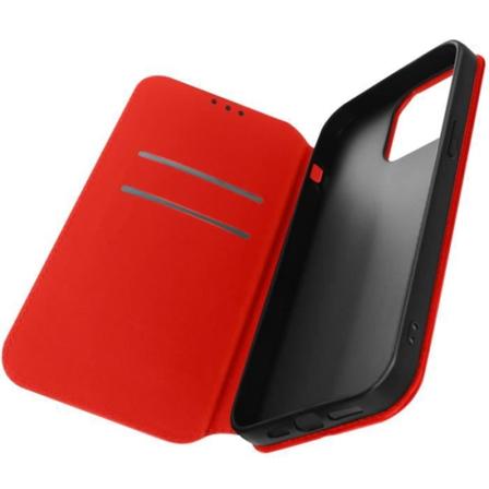 Folio cover iPhone 14 Pro Max Flip Card holder Funktion Video support rød