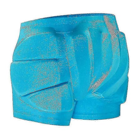 Skridskoåkning Höftskydd Tjockt Vadderade Kuddar Kompression Skridskoshorts Ski Snowboard Sport Skyddsmatta För Pojkar Flickor XL Blå