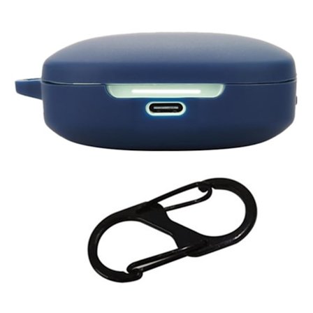 Xiaomi Redmi Buds 6 Silikonfodral Bluetooth Hörlursskydd med Anti-Lost Spänne - Mörkblå