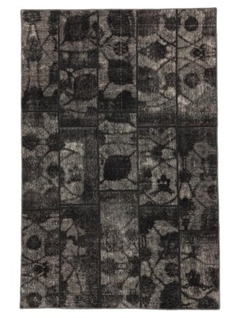 Hand Knotted Persian Patchwork Rug 176X268 Black/Brown