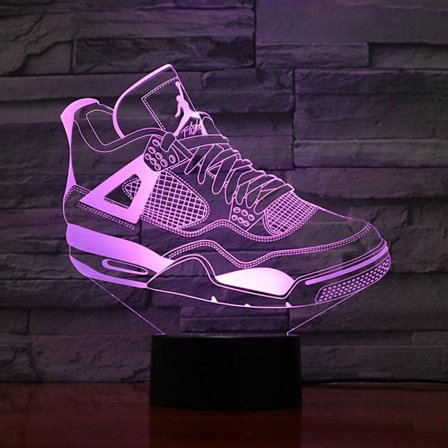 Led-lampa Sneakers 3D Illusion LED-lampor USB-nattlampa Tabl