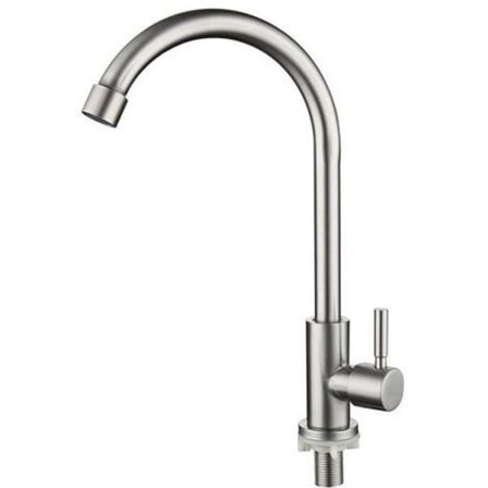 Køkkenarmatur i rustfrit stål, enkelt koldt vand KLB