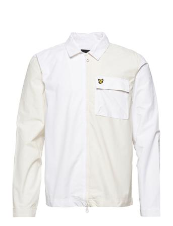 Wide Tonal Stripe Overshirt White Lyle & Scott