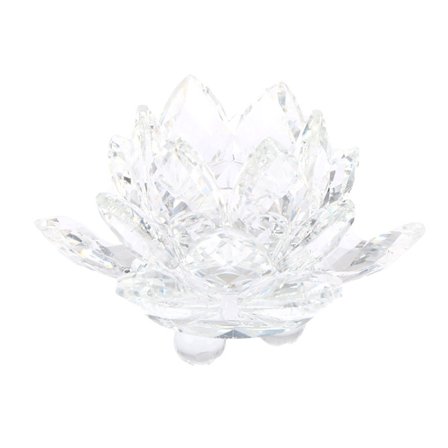 60 mm kvartskrystall Lotus Flower Crafts Glass Fengshui Ornament