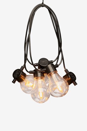 Jotex - B/O Lyslenke 10 LED Solpanel Svart - Kjøp Utebelysning hos Jotex