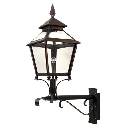 Westal Eriksberg Vägglykta koppar, katedralglas, 940 x 306 mm, Belysning