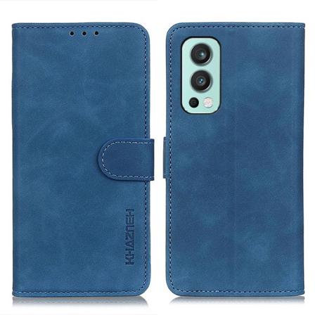 Oneplus Nord 2 5g - Khazneh Retro Läder Fodral - Blå