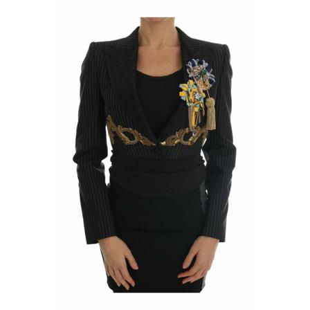 Dolce & Gabbana, Blazer Jacket Czarny, Kobieta, Rozmiar: XS