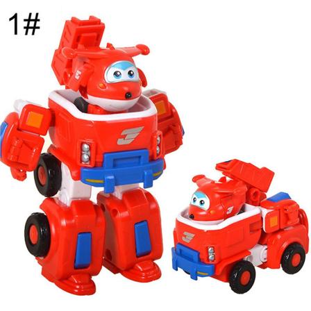 Super Wings Robot Actionfigur Transformabelt Flygplan Fordon Deformationsleksak Present[HK] L,Jett