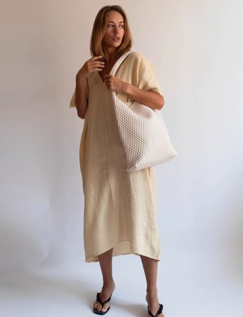 HVISK Hobo Braided Soft Structure - Beige - ONE SIZE