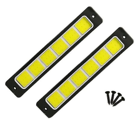 2 stk. Super Bright LED Kørelys Bil Kørsel Tågelygte Vandtæt Fleksibel DRL COB LED Strip 190X35Mm 12V