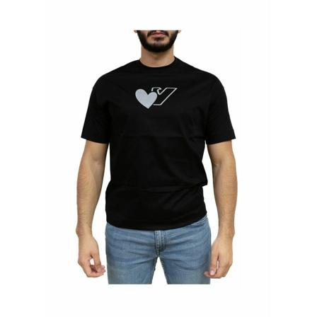 Emporio Armani, T-Shirts Zwart, Heren, Maat:XL