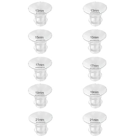 Flensinnlegg 10 stk. for Momcozy S12 Pro/S9 Pro/S12/S9 Bærbar Brystpumpe 21 mm