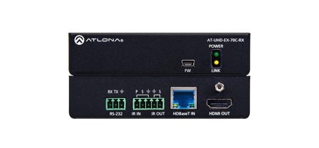 ATLONA AT-UHD-EX-70C-RX - video/lyd/infrarød/seriell-utvider - HDMI
