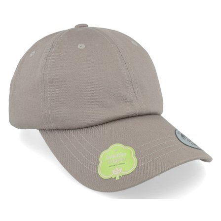 Yupoong - Grau unconstructed Cap - Organic Pale Grey Dad Cap / Unconstructed @ Hatstore