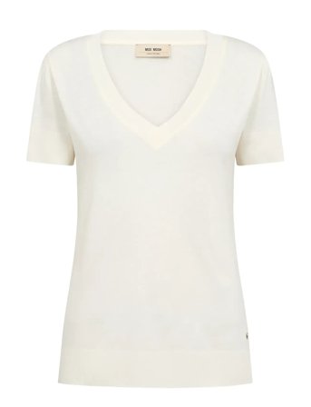 MOS MOSH Mmsink V-Ss Tee - Cream - L