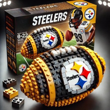 Pittsburgh Steelers Fotball Byggeklosser Leke, NFL Lag Klossemodell, Hjemmeutgave
