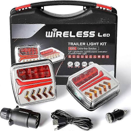 1 Set 12V 24V 30M Trådlös Magnetisk LED Bakljus Släpvagn Bakre Ljus Signal Varningsbromsljus RV Husbil Lastbil