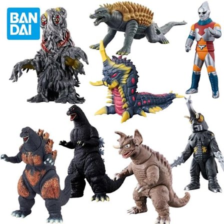 Alkuperäinen Varastossa BANDAI Anime Mothra Ghidorah Hedorah Megalon Achilles Torestoris Godzilla figuuri Aito malli boxed lelu