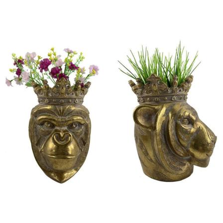 Kruka Dkd Home Decor Gyllene Harts (21 X 22.5 X 25.5 Cm) (2 Pcs)