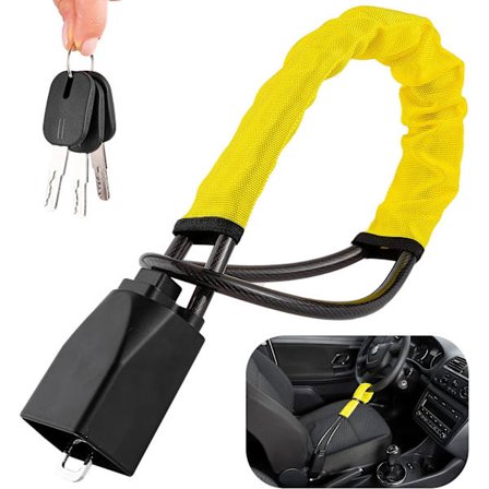 Ohjauspyörän lukko varkaudenestolaite, turvavyön lukko - turvalaitteet varkauksien ehkäisyyn - sopii useimpiin autoihin, kuorma-autoihin, 