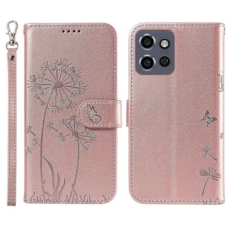 Motorola Edge 50 Neo 5G/S50 5G/ThinkPhone 25 5G Nahkakotelo Lompakko Puhelinkuori Voikukka