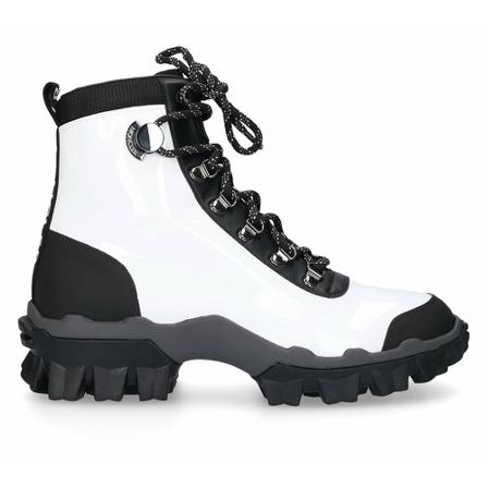 Moncler, Helis logo boots Wit, Dames, Maat:36 EU