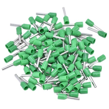 1000 stk. isolerte hylser elektriske pin-krympeklemmer 16 AWG ledningsendekoblinger KitE1510 grønn