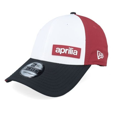 New Era - Motor Vit adjustable Keps - Aprilia Flawless Patch 9FORTY White/Red/Black Adjustable @ Hatstore