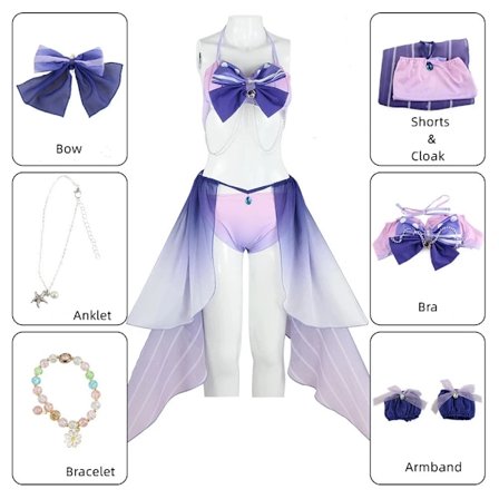Mub- Genshin Impact Hu Tao Lisa Ms Hina Sangonomiya Kokomi Bikini Uimapuku Kesä Haalarit Viitta Cosplay Puku Asu 2 XL_yux