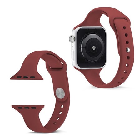 Apple Watch Series 5 40mm smal silikone urrem - Vinrød