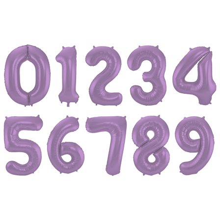 Sifferballong Lila Matt Metallic