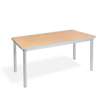 Classroom table ENVIRO, 1200x600x710 mm, maple, silver