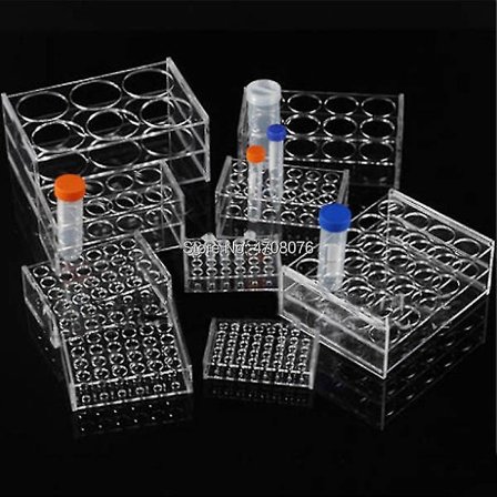 Klar Plast Lab-Provrörsställ Transparent Rack Hylla