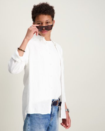 GANT REG. LINEN LS BD SHIRT Hvit Skjorter Gutt - Kids Brand Store