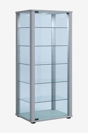 VCM - Vcm Gulvstående vitrineskab Kavisa L - Sølvfarvet - Skabe - Fra Homeroom