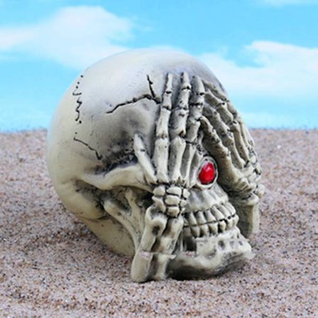 Halloween figurer dekorationer Resin liten skalle Akvarium dekor för akvarium prydnad