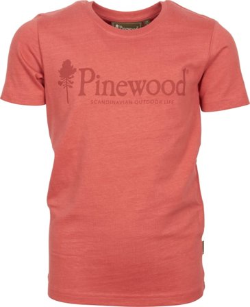 Pinewood Kids' Outdoor Life T-Shirt Children short-sleeved sweaters Pink 176