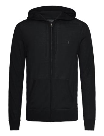 Mode Merino Zip Hoody Tops Sweat-shirts & Hoodies Hoodies Black AllSaints