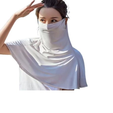 lce Silk Bandana Cool Face Scarf GRÅ