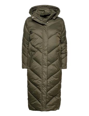 Catjasz Long Jacket Topattu Pitkä Takki Vihreä Saint Tropez
